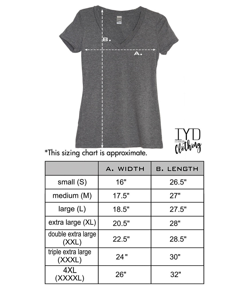 Adult-ish Women's V Neck White Print - It's Your Day Clothing