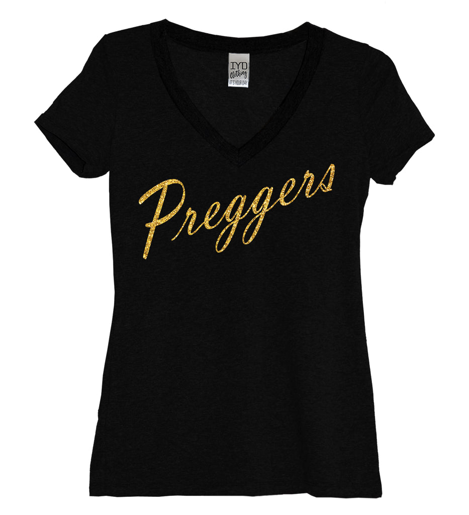 Preggers Glitter Shirt - It's Your Day Clothing