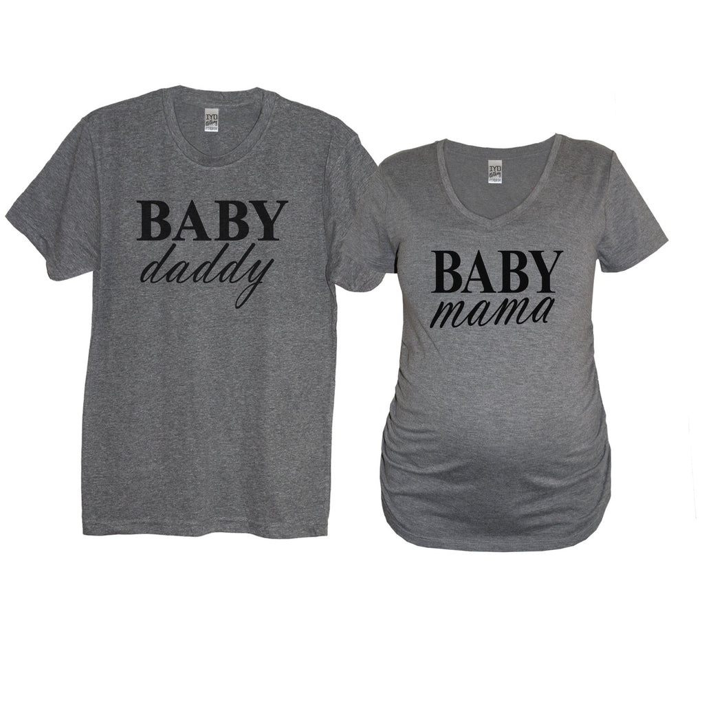 Baby Daddy and Baby Mama Maternity Couples Shirt