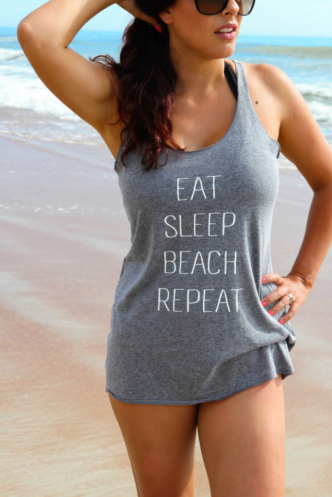 Eat Sleep Beach Repeat Tank - It's Your Day Clothing