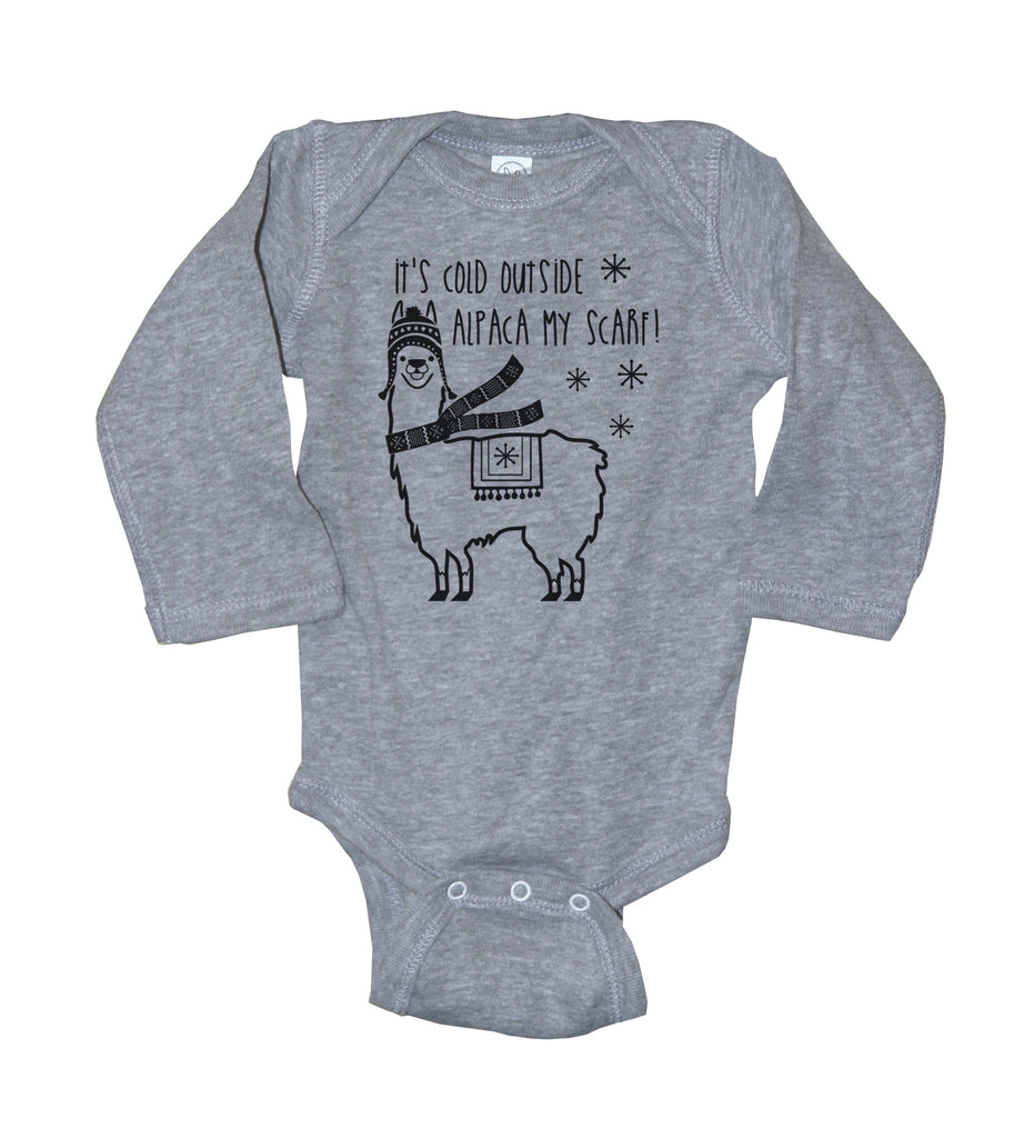 It's Cold Outside Alpaca My Scarf Baby Bodysuit - It's Your Day Clothing