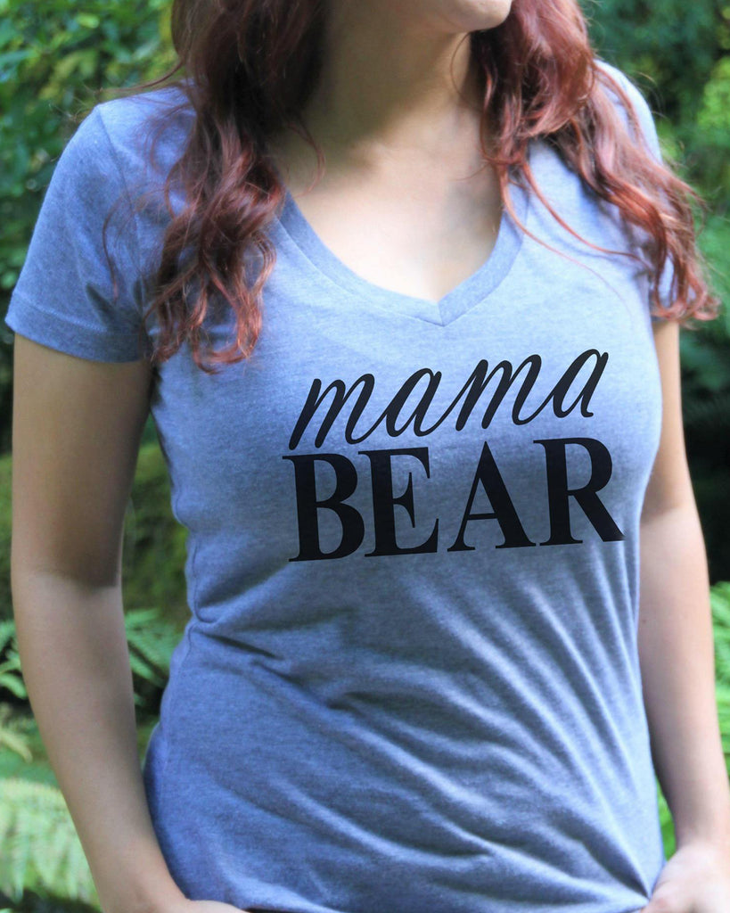 Mama Bear V Neck Shirt - It's Your Day Clothing