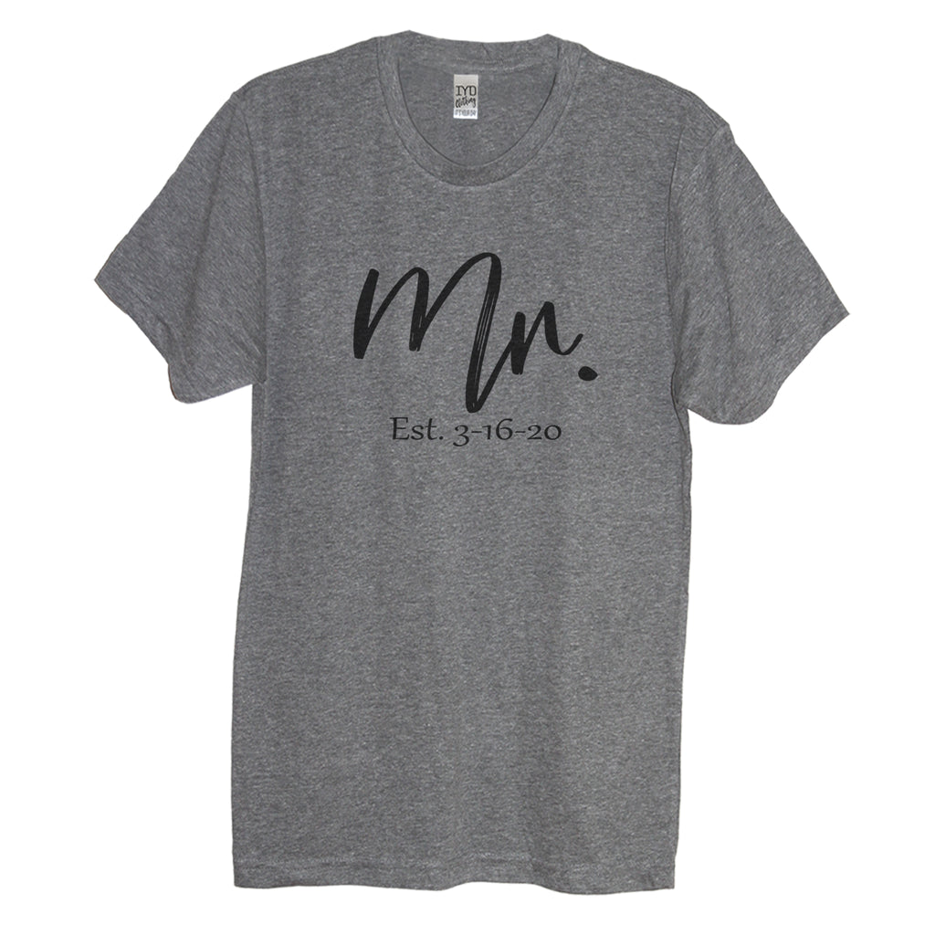 Mr. and Mrs. Established Custom Couples Shirt - It's Your Day Clothing