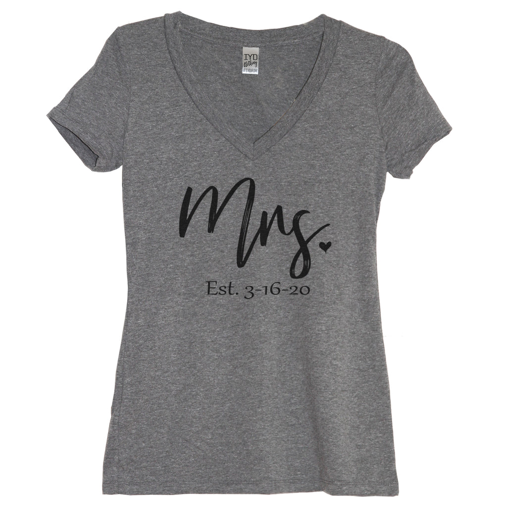 Mr. and Mrs. Established Custom Couples Shirt - It's Your Day Clothing
