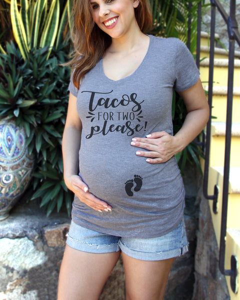 EverAnnieStore Eating Tacos for Two Couples Pregnancy Shirts, Funny Maternity Taco Shirt, Pregnancy Shirt for Men, Matching Pregnancy Shirts for Couples