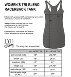 Women's Heather Gray Racerback Tank Top Size Chart