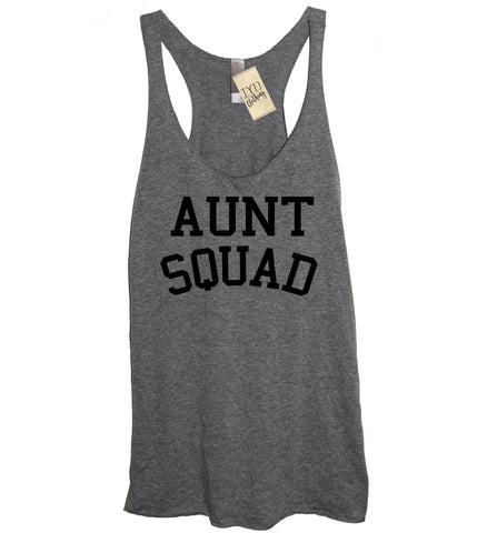 Aunt Squad Block Writing V Neck Shirt