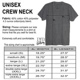 Unisex Tri-Blend Crew Neck Size Chart - It's Your Day Clothing