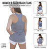 Women's Heather Gray Racerback Tank Top Details - It's Your Day Clothing