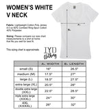 Women's White Maternity V Neck Size Chart - It's Your Day Clothing