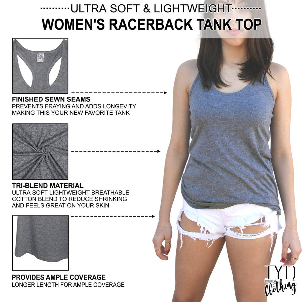 Women's Racerback Tank Top Details - It's Your Day Clothing