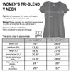 Women's Heather Gray V Neck Size Chart - It's Your Day Clothing