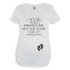 I Tested Positive But Not For Covid Baby Number And Birth Month White Maternity V Neck Shirt - It's Your Day Clothing