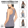 Women's Heather Gray Racerback Tank Top Styling Options