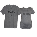 Tacos and Not Tacos Pregnancy Couple Shirt set - It's Your Day Clothing