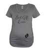 Best Gift Ever Baby Feet Maternity V Neck Shirt - It's Your Day Clothing