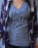 Best Auntie Ever V Neck Shirt - It's Your Day Clothing