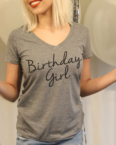 Birthday Girl  V Neck Shirt