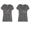 Rose Gold Bridal Party: Maid Of Honor or Bridesmaid V Neck Shirt - It's Your Day Clothing