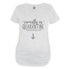 Currently In Quarantine / Arriving [Custom Date] White Maternity V Neck  - It's Your Day Clothing