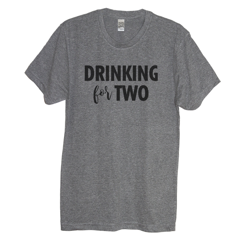 Heather Gray Drinking For Two Crew Neck Shirt - It's Your Day Clothing