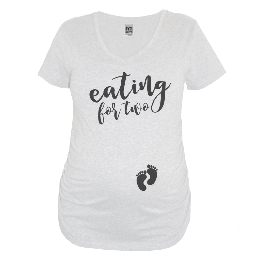 drinking/eating for Two Shirt Set Fun Pregnancy Announcement Couples Tshirts Gift Set