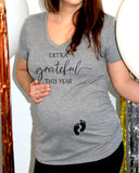 Extra Grateful This Year Maternity Shirt - It's Your Day Clothing