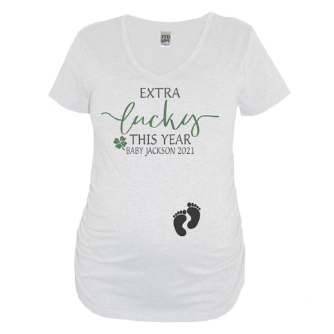 Extra Lucky This Year Pregnancy Announcement Shirt