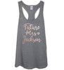 Future Mrs. Custom Heather Gray Tank Top With Rose Gold Print - It's Your Day Clothing