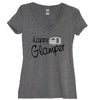 Glitter Happy Glamper V Neck Shirt - It's Your Day Clothing