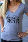 Auntie Bear V Neck Shirt - It's Your Day Clothing