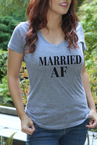 Married AF (As F--k) V Neck - It's Your Day Clothing