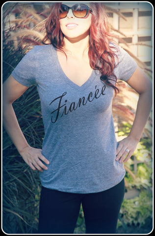 Fiancee V Neck Shirt - It's Your Day Clothing