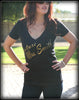 Black and Gold Future Mrs. ___ V Neck Shirt - It's Your Day Clothing