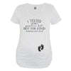 I Tested Positive But Not For Covid Custom Birth Month White Maternity V Neck Shirt - It's Your Day Clothing