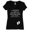 I Tested Positive But Not For Covid Baby Name And Birth Month Black V Neck Shirt - It's Your Day Clothing