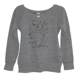 Leo Heather Gray Wide Neck Sweatshirt - It's Your Day Clothing