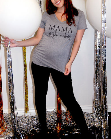 Expecting A Little [Custom Zodiac Sign] Heather Gray Maternity Shirt