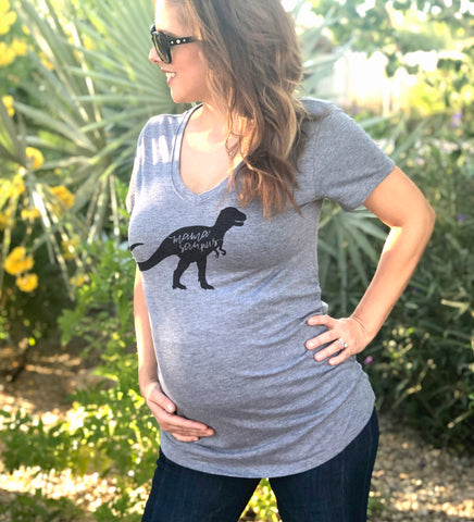 Napping For Two Maternity V Neck Shirt