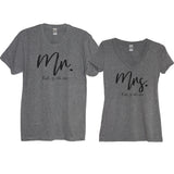 Mr. and Mrs. Established Custom Couples Shirt - It's Your Day Clothing