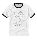 Pisces White Ringer Crew Neck Shirt - It's Your Day Clothing