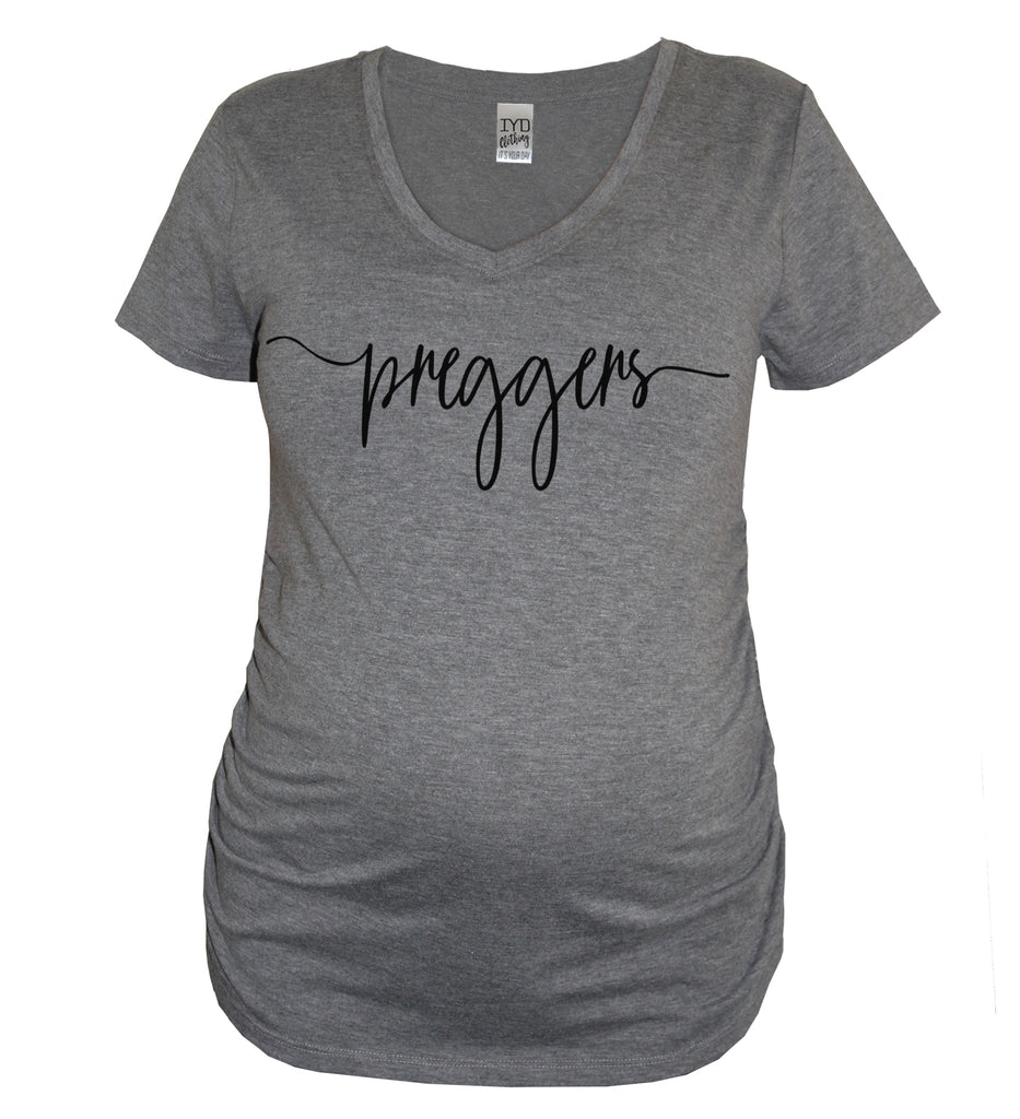 Preggers Maternity V Neck Shirt - It's Your Day Clothing