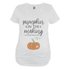 Pumpkin In The Making White Maternity V Neck - It's Your Day Clothing