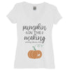 Pumpkin In The Making White V Neck Shirt - It's Your Day Clothing