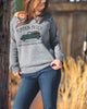 Model wearing heather gray Pumpkin Patch sweatshirt - It's Your Day Clothing