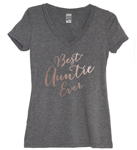 Auntie To Be V Neck Shirt