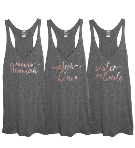 Rose Gold Wife Of The Party or The Party Tank