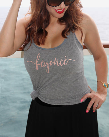 Rose Gold Feyonce Tank - It's Your Day Clothing