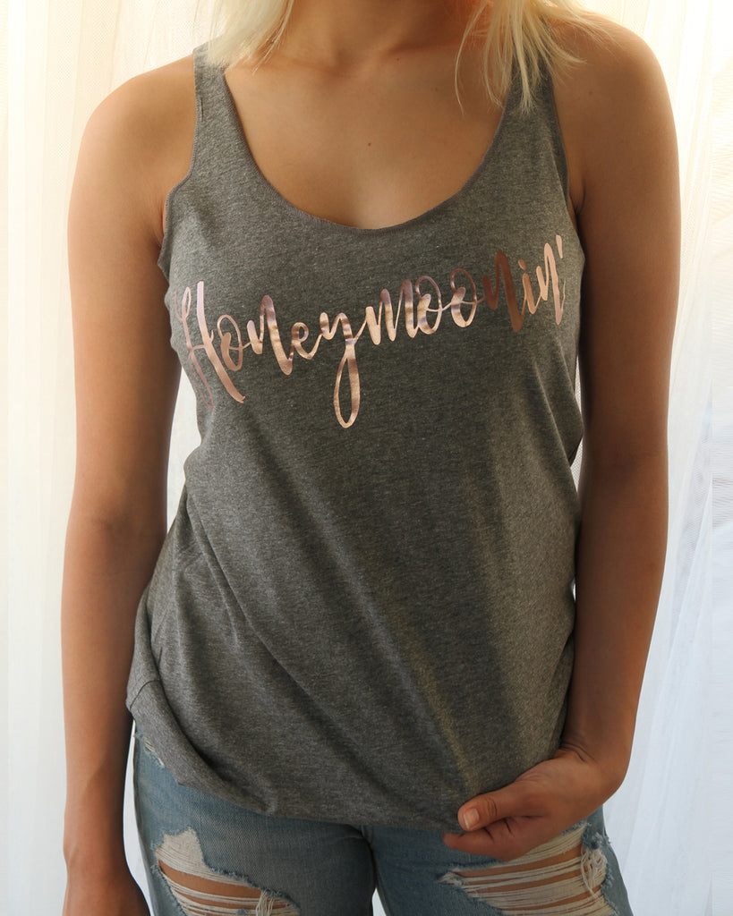 Honeymoonin Rose Gold Tank Top - It's Your Day Clothing
