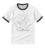 Sagittarius White Ringer Crew Neck Shirt - It's Your Day Clothing